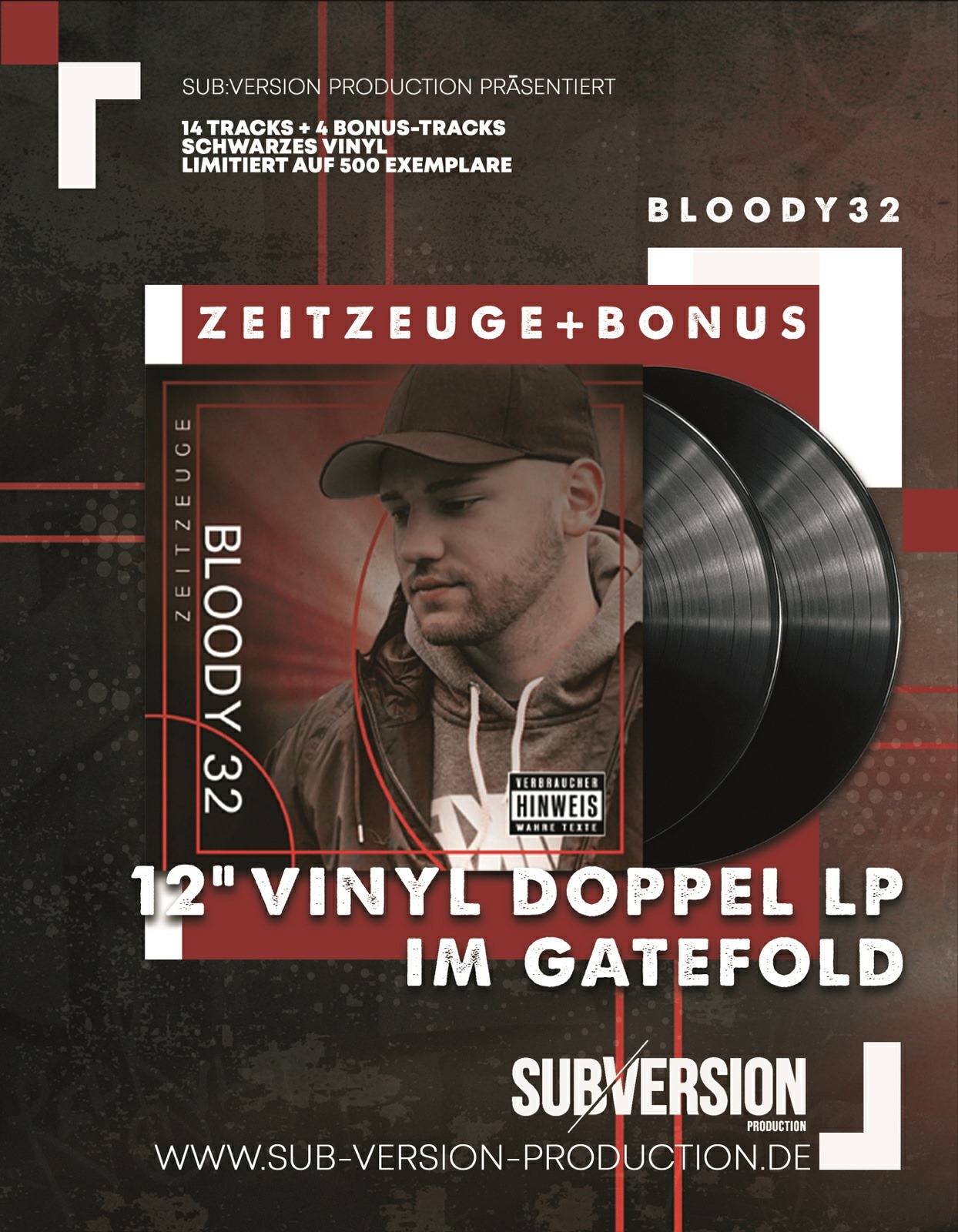 Bloody 32 - Zeitzeuge+Bonus Doppel LP