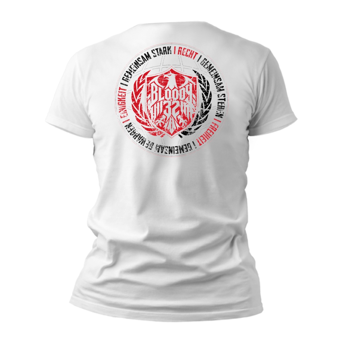 Bloody32 - Einigkeit-Recht-Freiheit // T-Shirt weiss