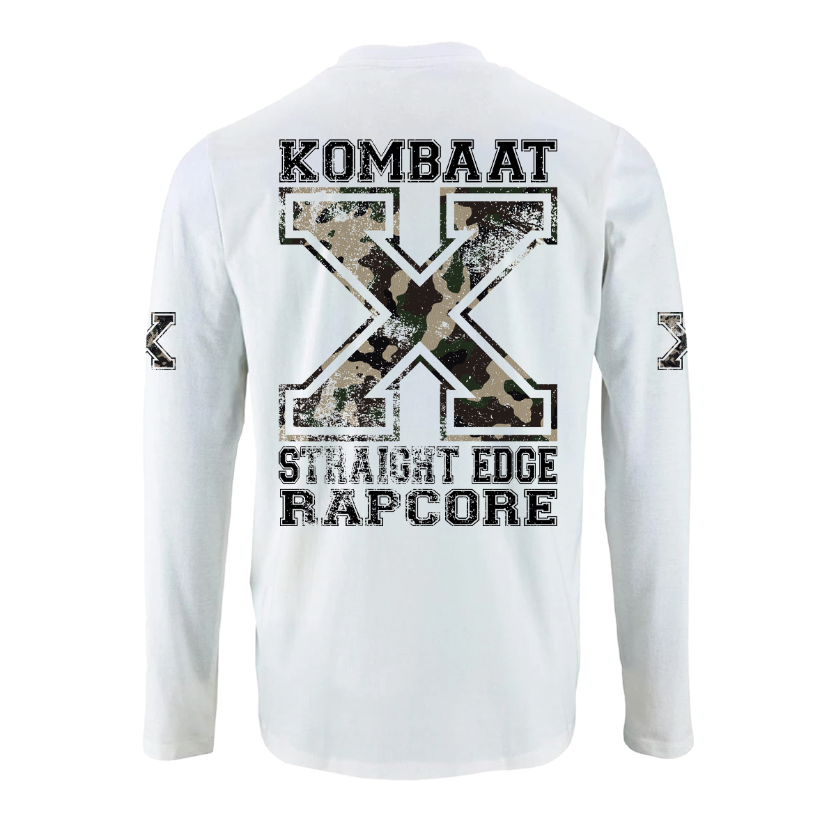 Kombaat - Straight Edge Rapcore Longsleeve weiss