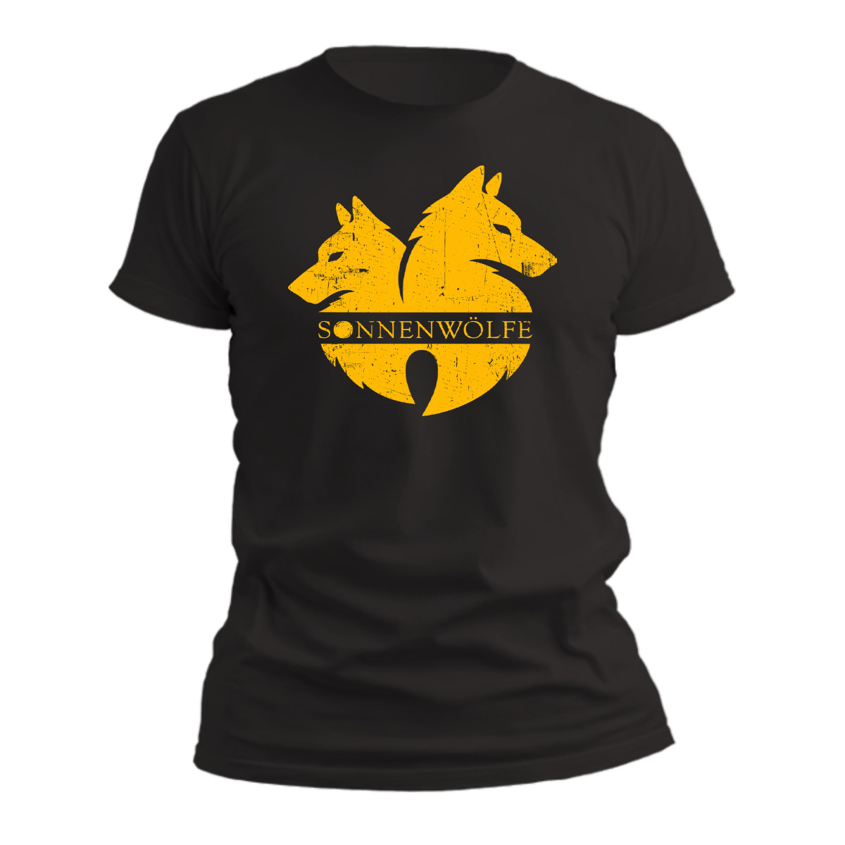 Absztrakkt & Galstarr - Sonnenwölfe Logo II // T-Shirt schwarz
