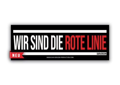 Aufkleber - Wir sind die rote Linie! / 50 Stück