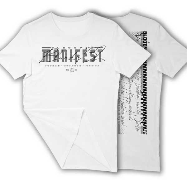 Bloody 32 - Manifest T-Shirt weiss