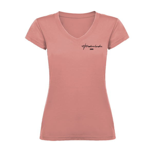 Runa - Heimatverbunden T-Shirt V-Ausschnitt Aprikose *Frauen*