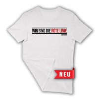 Aktivist I - Wir sind die rote Linie T-Shirt/ weiss *UNISEX Aktivist I - Wir sind die rote Linie T-Shirt/ weiss *UNISEX