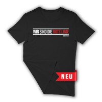 Aktivist I - Wir sind die rote Linie T-Shirt/ schwarz *UNISEX Aktivist I - Wir sind die rote Linie T-Shirt/ schwarz *UNISEX