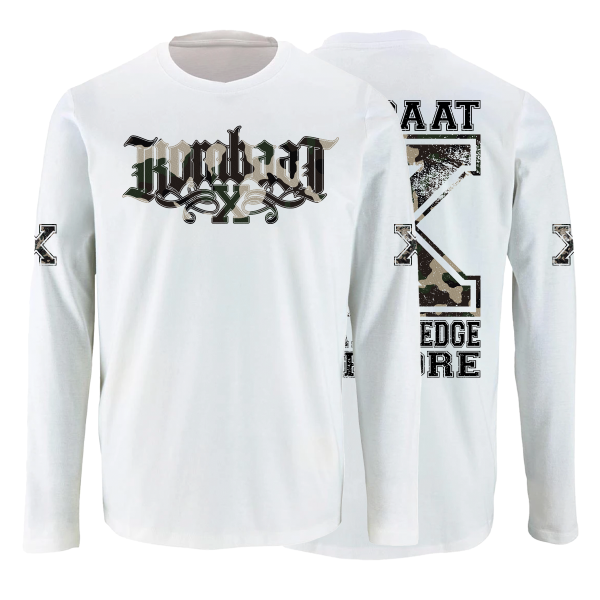 Kombaat - Straight Edge Rapcore Longsleeve weiss
