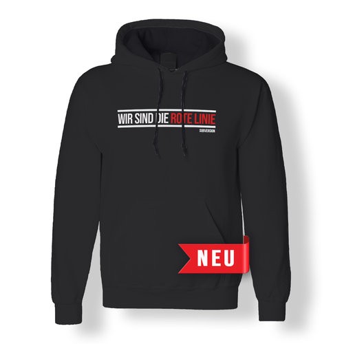 Aktivist I - Wir sind die rote Linie Hoodie/ schwarz *UNISEX